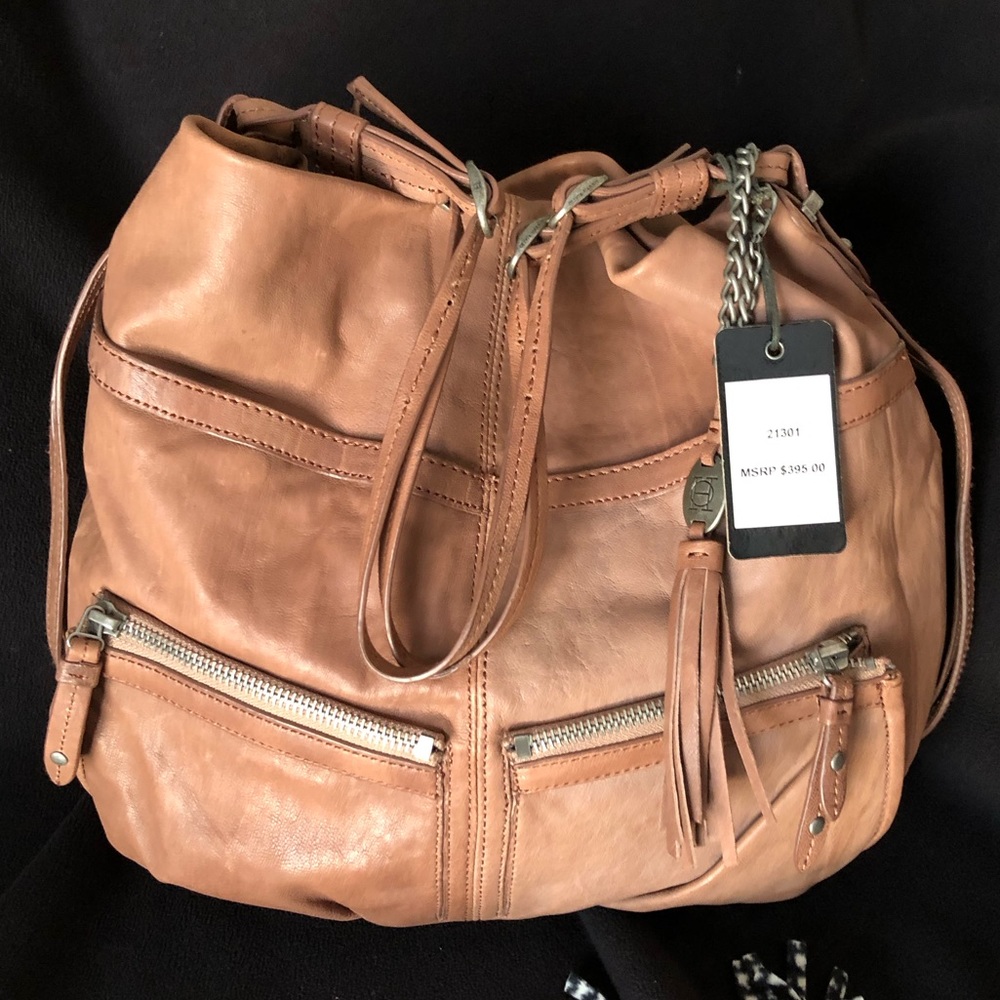 Olivia Harris Hobo Leather Satchel